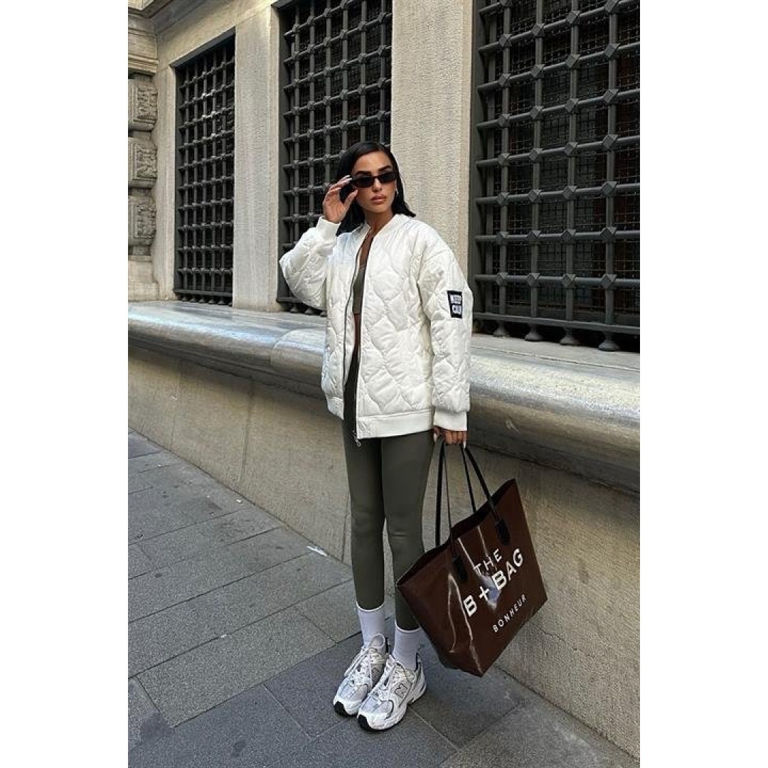 Alisa Oversize Kapitone Bomber Ceket 7058 -08 155980 Alisa Oversize Kapitone Bomber Ceket 7058 -08 155980