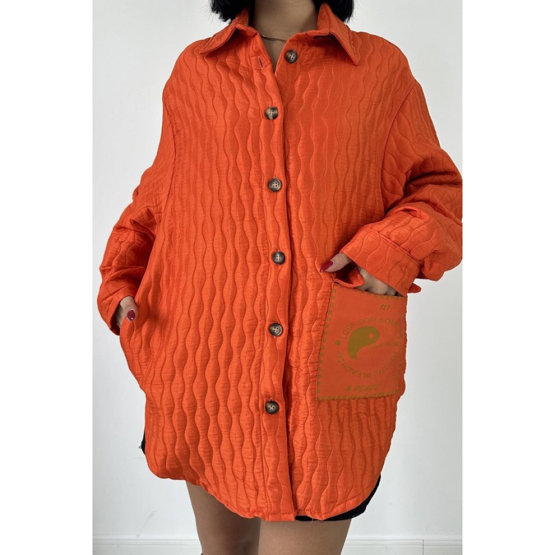 Oranj Cepli Kapitone Gömlek 151257 Oranj Cepli Kapitone Gömlek 151257
