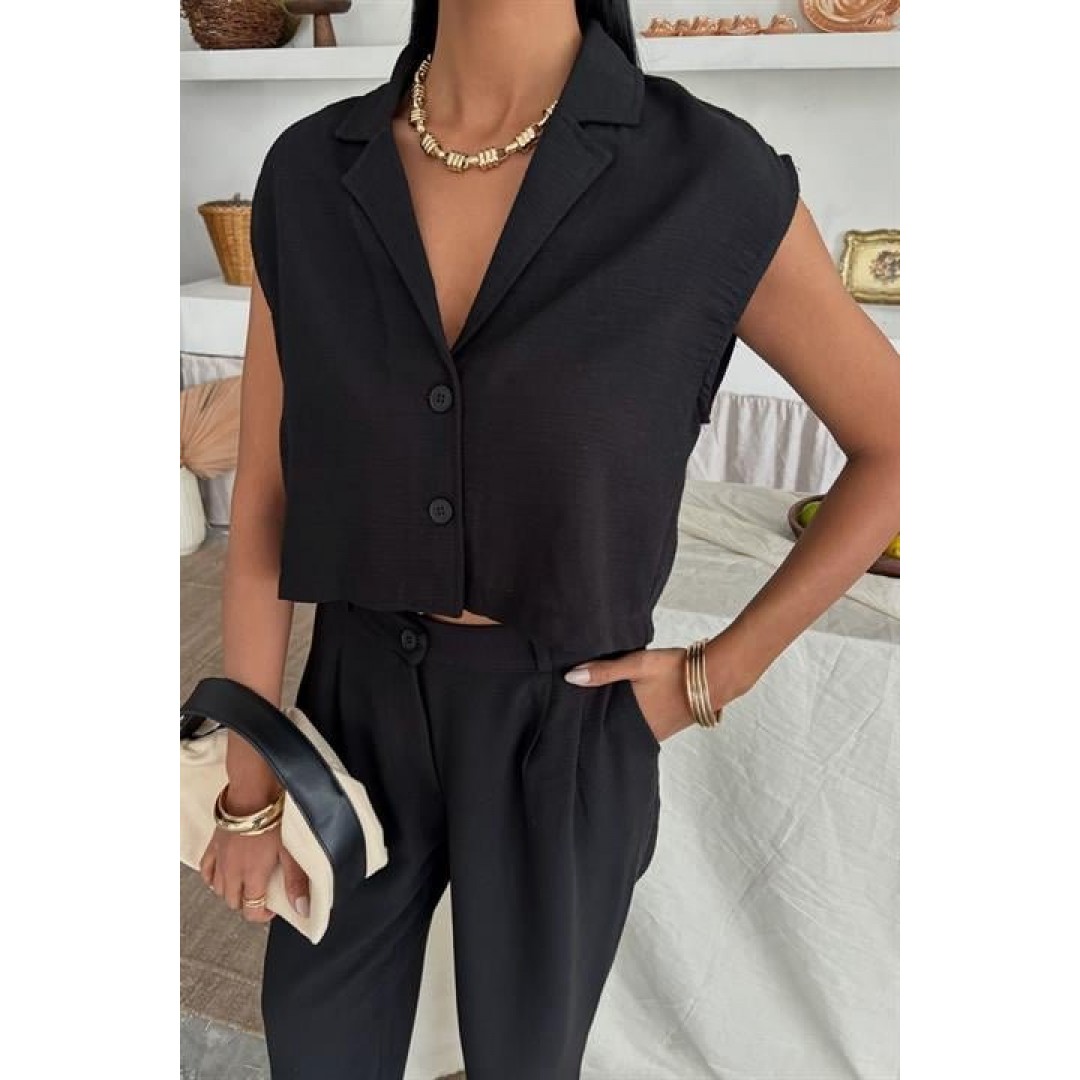 Zoe Crop Yelek Takım 9744-08 155162 Zoe Crop Yelek Takım 9744-08 155162