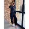 Kadın Uzun Kollu Kapüşonlu Oversize Sweat Ve Pantolon Ikili Takım - 133359 Kadın Uzun Kollu Kapüşonlu Oversize Sweat Ve Pantolon Ikili Takım - 133359