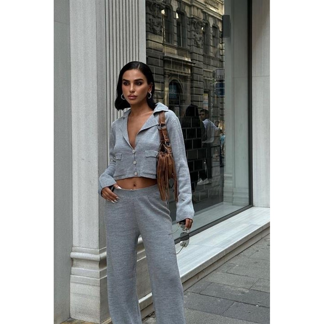 Nancy Kruveze Yaka Crop Takım 9954 - 25 155857