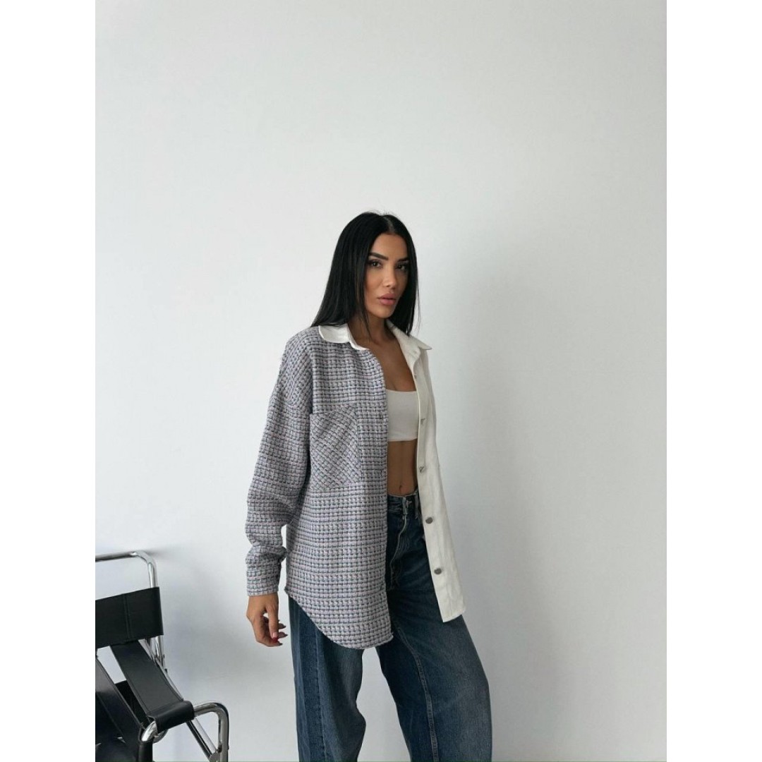 CHANEL PARÇALI GÖMLEK - Mavi-Ekru - 152759 CHANEL PARÇALI GÖMLEK - Mavi-Ekru - 152759