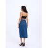 6471 DENİM MIDI SLIT SKIRT-KOYU MAVİ - 143158 6471 DENİM MIDI SLIT SKIRT-KOYU MAVİ - 143158