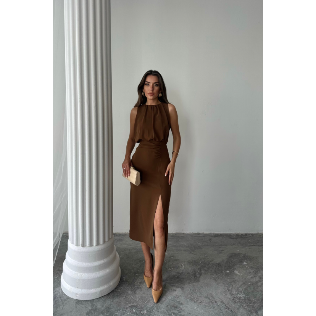 ELBİSE - Kahverengi 163861 ELBİSE - Kahverengi 163861