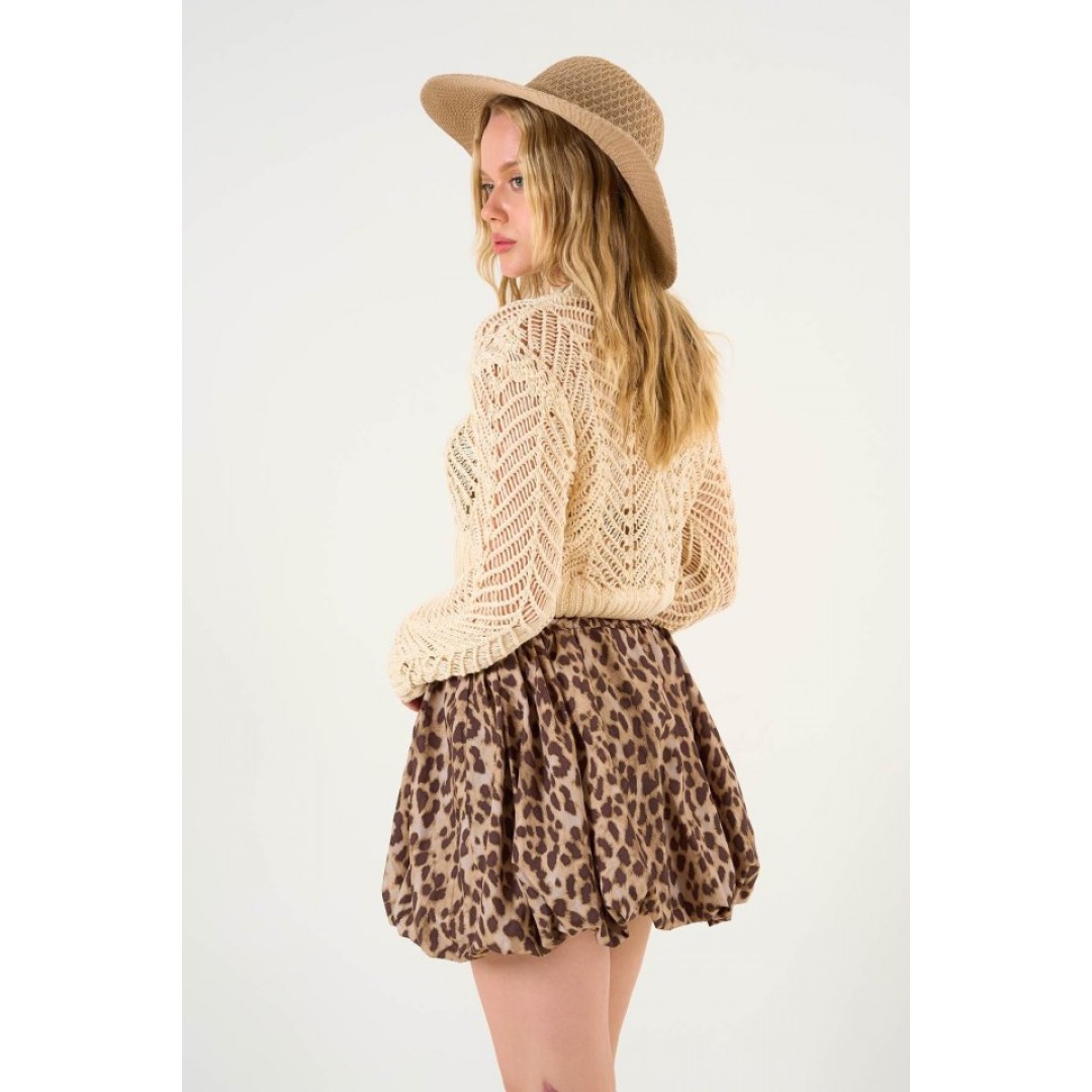 Leopar Balon Etek - Leopar Açık Kahve 148504 Leopar Balon Etek - Leopar Açık Kahve 148504