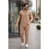 Erkek Yakalı Fermuarlı T-shirt Pantolon Ikili Rahat Takım 160461 Erkek Yakalı Fermuarlı T-shirt Pantolon Ikili Rahat Takım 160461