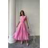 KETEN KOLSUZ BLUZ - MAXİ ETEK TAKIM - Pembe 161849 KETEN KOLSUZ BLUZ - MAXİ ETEK TAKIM - Pembe 161849