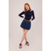 Omuz Dekolte Detaylı Lacivert Bluz 147552 Omuz Dekolte Detaylı Lacivert Bluz 147552
