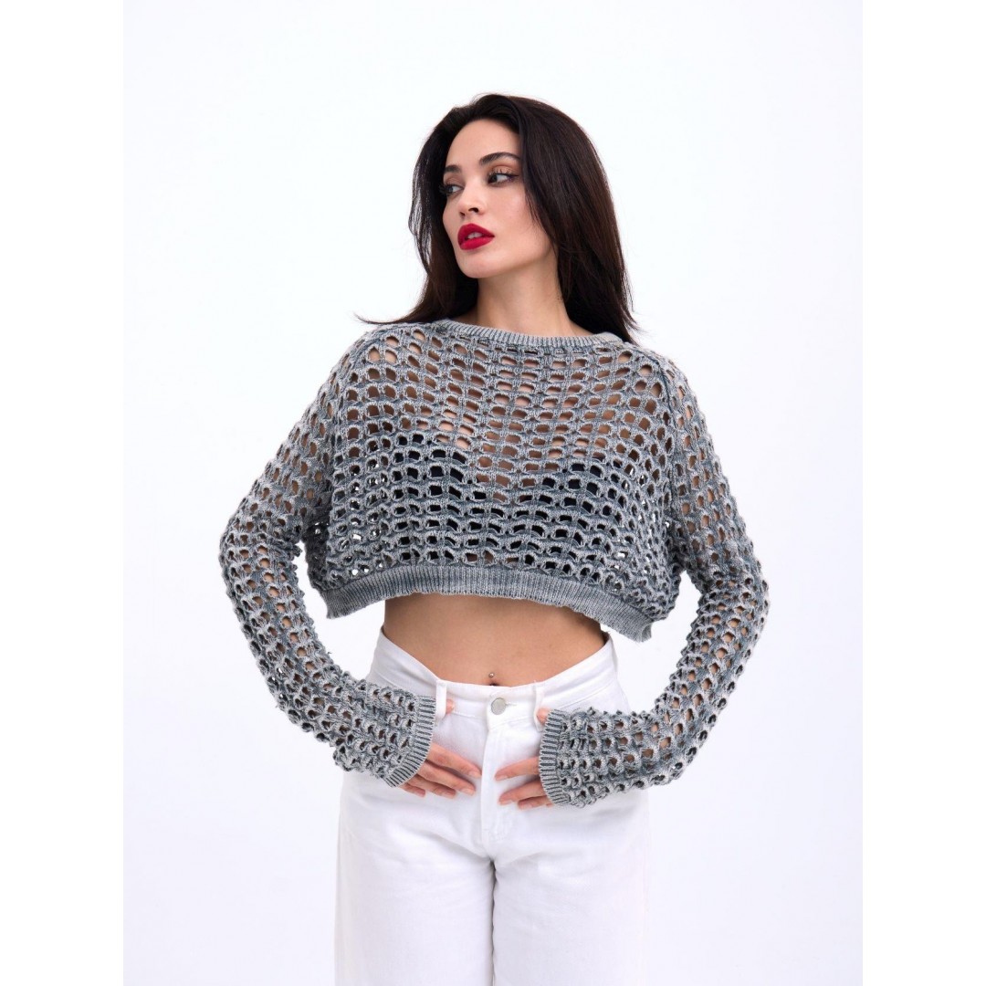 3958 TRİKO FİLE BOLERO-GRİ - 143676 3958 TRİKO FİLE BOLERO-GRİ - 143676