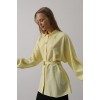 Kuşak Detaylı Tunik Gömlek - Sarı 163715 Kuşak Detaylı Tunik Gömlek - Sarı 163715