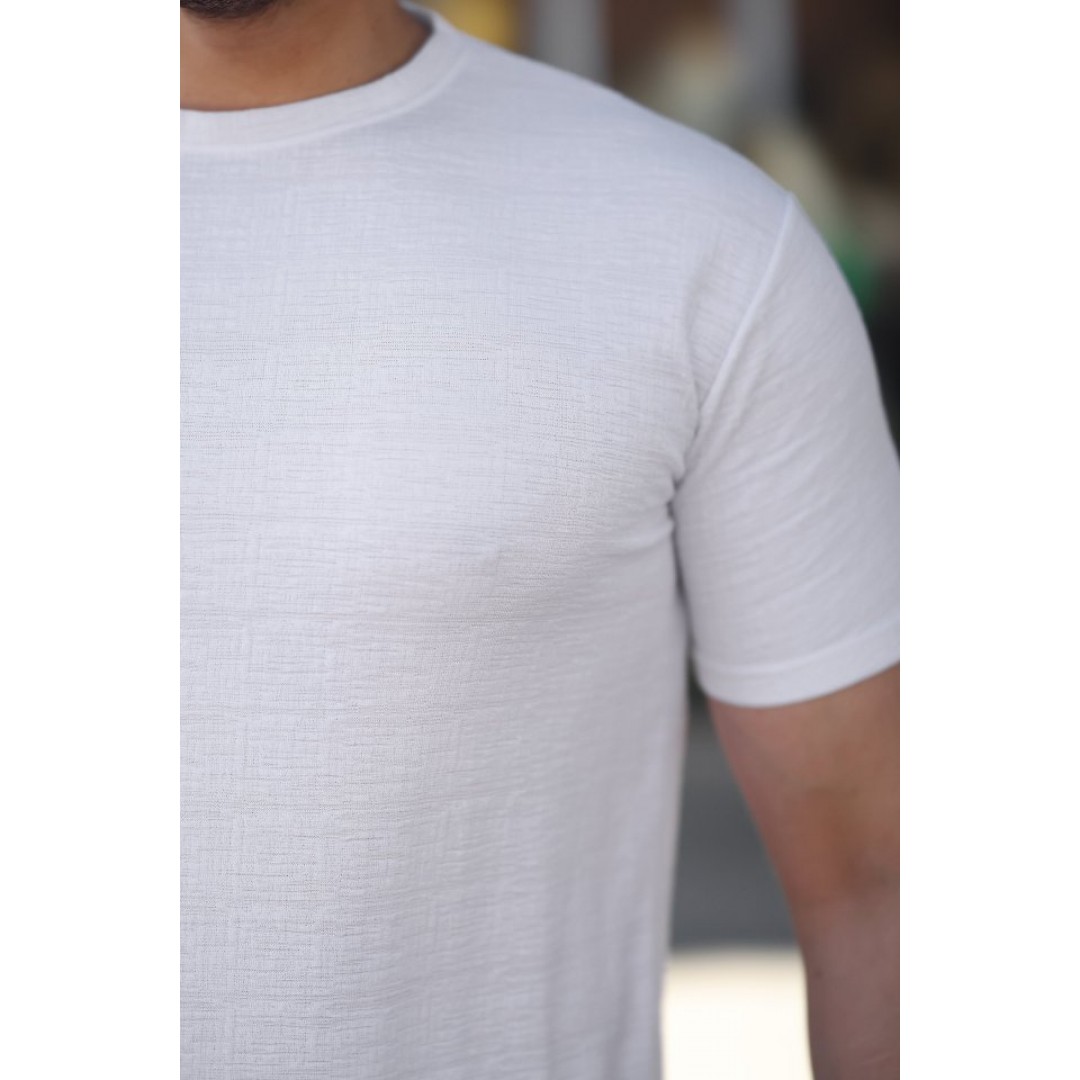Erkek Ağaç Kabuğu Desenli Kısa Kollu T-shirt 161252 Erkek Ağaç Kabuğu Desenli Kısa Kollu T-shirt 161252