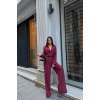 ÇİZGİLİ BLUZ - PANTOLON TAKIM - Bordo 153605 ÇİZGİLİ BLUZ - PANTOLON TAKIM - Bordo 153605