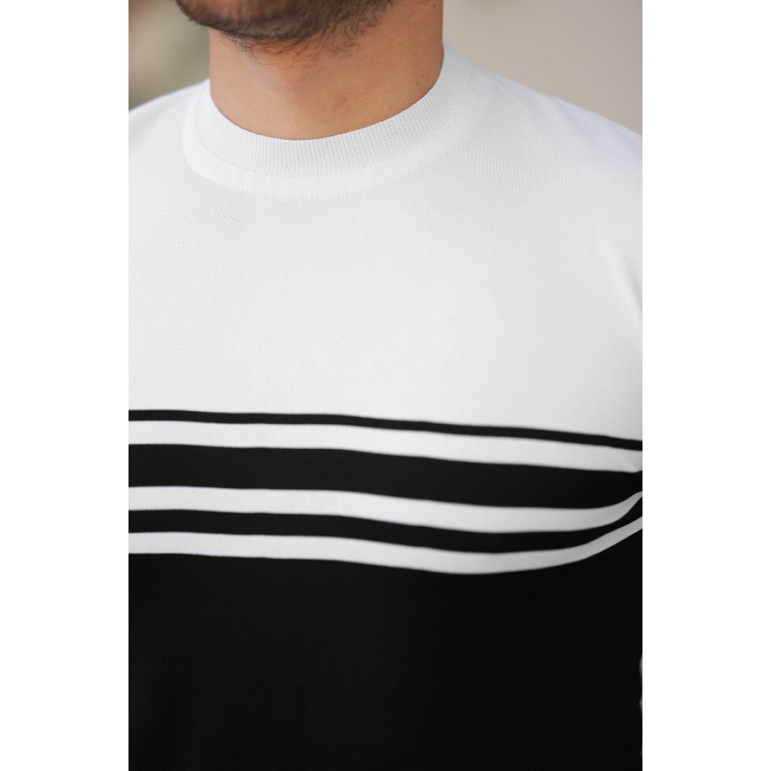 Erkek çizgili Kısa Kollu T-shirt 159911