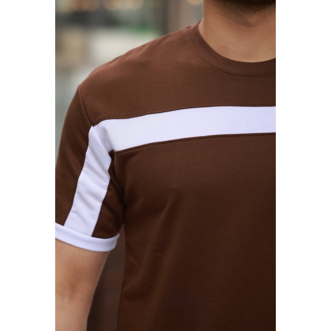 Erkek şerit Detaylı Kısa Kollu T-shirt 160884