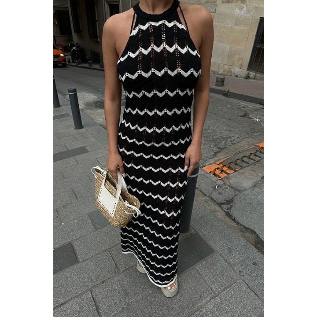 Melina Ajurlu Halter Yaka Elbise 2774 - 155499 Melina Ajurlu Halter Yaka Elbise 2774 - 155499