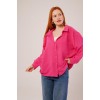 Basic Oversize Fuşya Gömlek - 147318