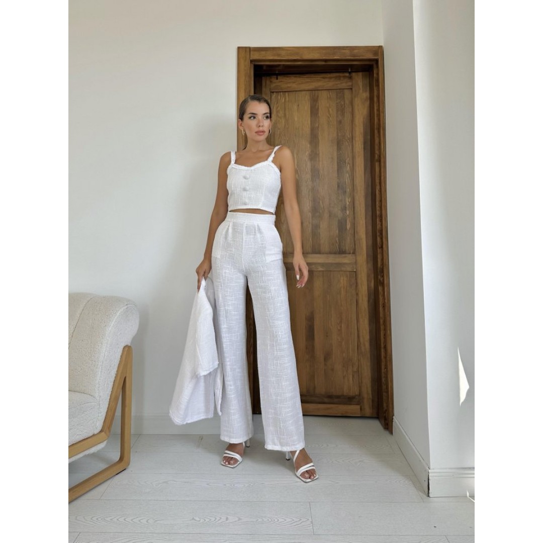 Ekru Askılı Büstiyer Ceket Ve Pantolon Takım 152294 Ekru Askılı Büstiyer Ceket Ve Pantolon Takım 152294