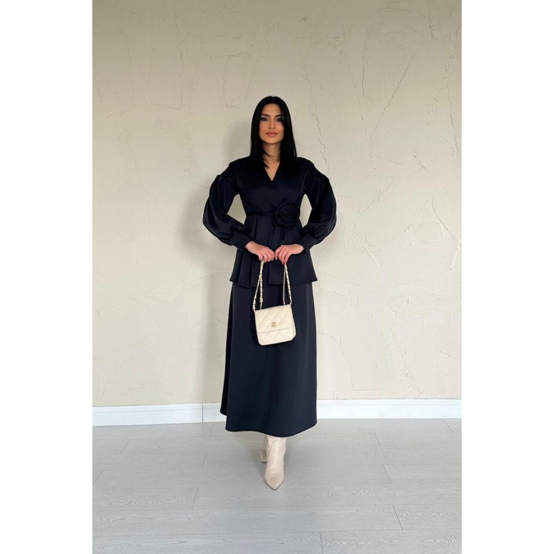 Lacivert Gül Detaylı Takım - 154447 Lacivert Gül Detaylı Takım - 154447