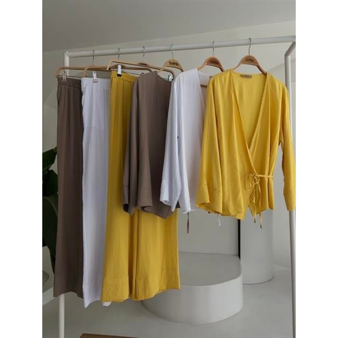 Kruvaze Model Klasik Pantolonlu Çupra Keten Takım 10191 159444 Kruvaze Model Klasik Pantolonlu Çupra Keten Takım 10191 159444
