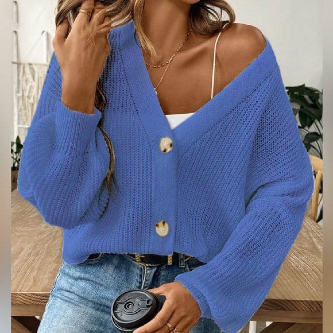 Düğme Detay Triko Bluz 138048 Düğme Detay Triko Bluz 138048
