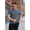 Erkek Dikey çizgili Ottoman Kumaş Kısa Kollu T-shirt 162320 Erkek Dikey çizgili Ottoman Kumaş Kısa Kollu T-shirt 162320
