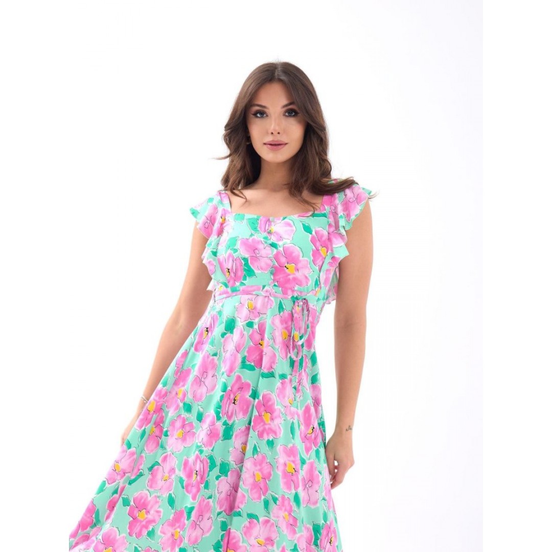 5370 ELBİSE-PEMBE GÜL DESEN 154674 5370 ELBİSE-PEMBE GÜL DESEN 154674