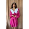 Fuşya Bebe Yakalı Elbise - 153067 Fuşya Bebe Yakalı Elbise - 153067