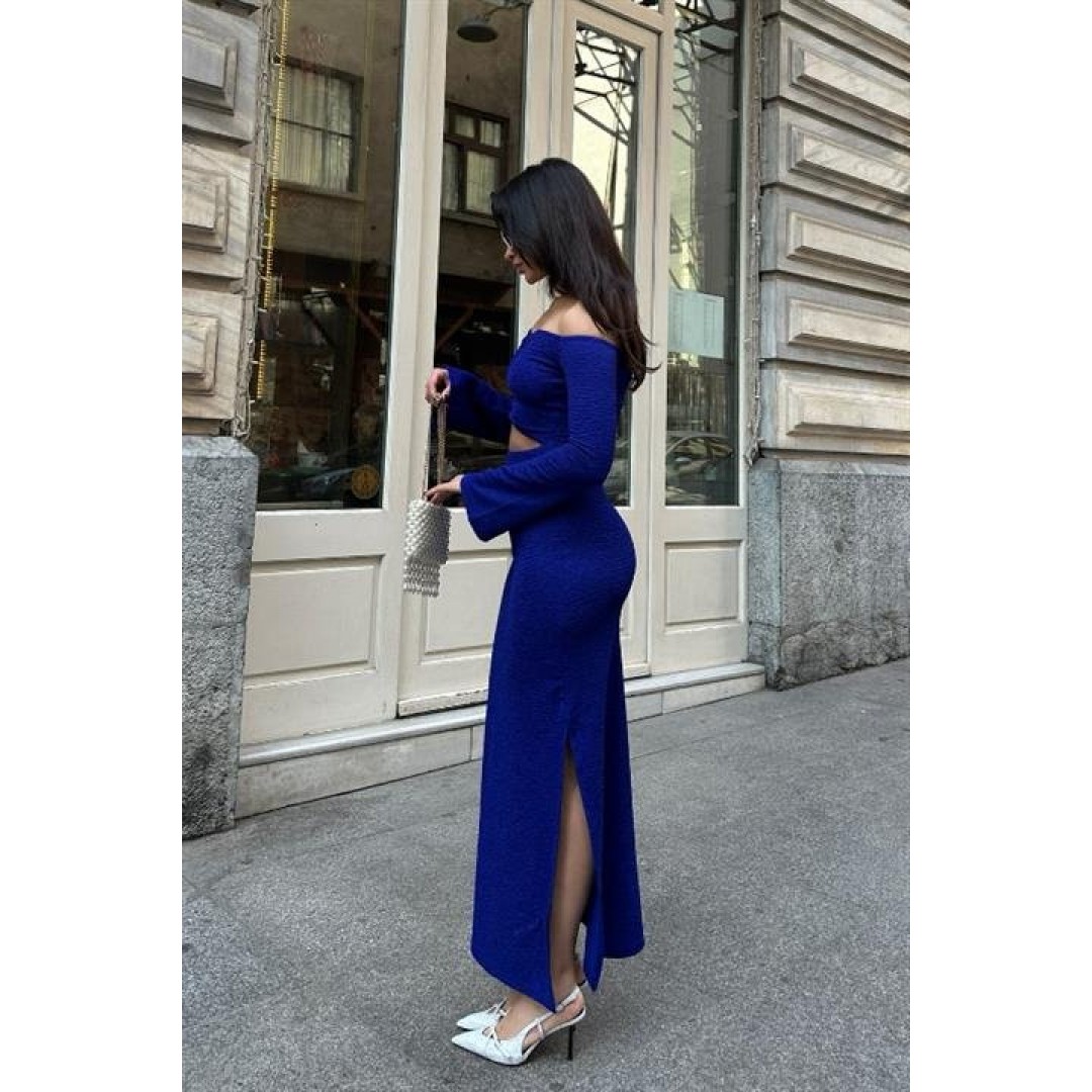 Lita Cut Out Büzgülü Elbise 2715-8 - 155524 Lita Cut Out Büzgülü Elbise 2715-8 - 155524