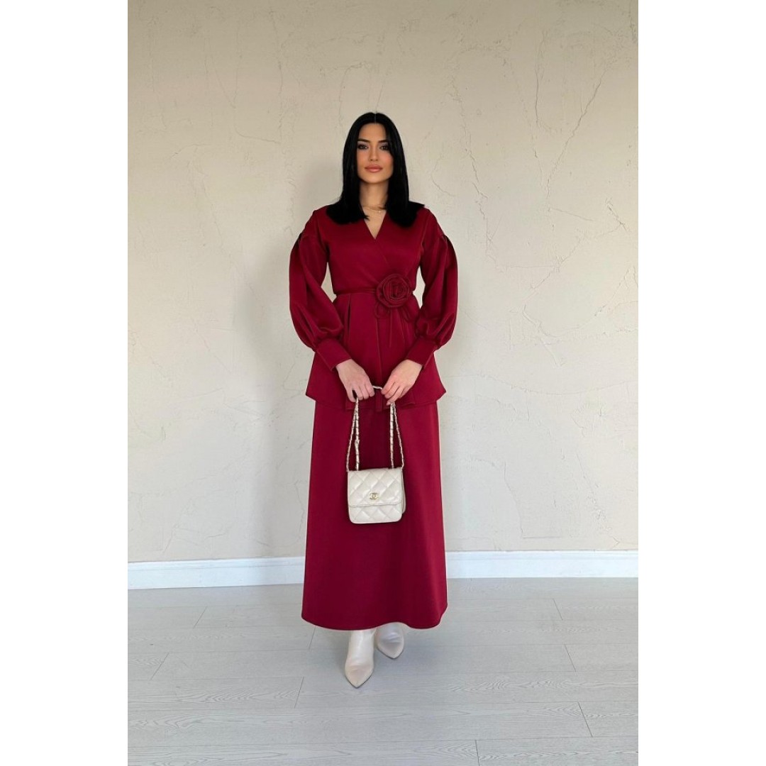 Bordo Gül Detaylı Takım - 154449 Bordo Gül Detaylı Takım - 154449