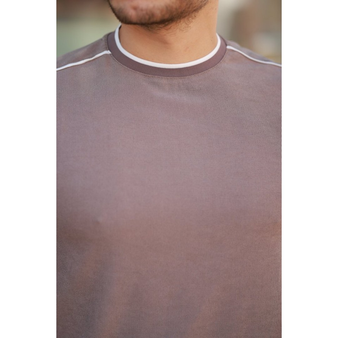 Erkek Omuzlar çizgi Detaylı Kısa Kollu T-shirt - 160098 Erkek Omuzlar çizgi Detaylı Kısa Kollu T-shirt - 160098