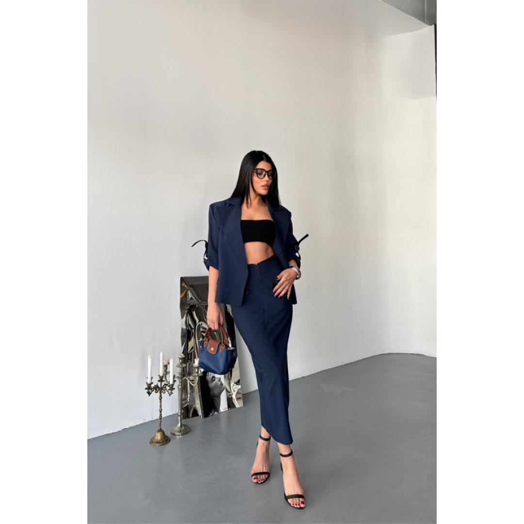 CROP CEKET - ETEK TAKIM - Lacivert 153972 CROP CEKET - ETEK TAKIM - Lacivert 153972