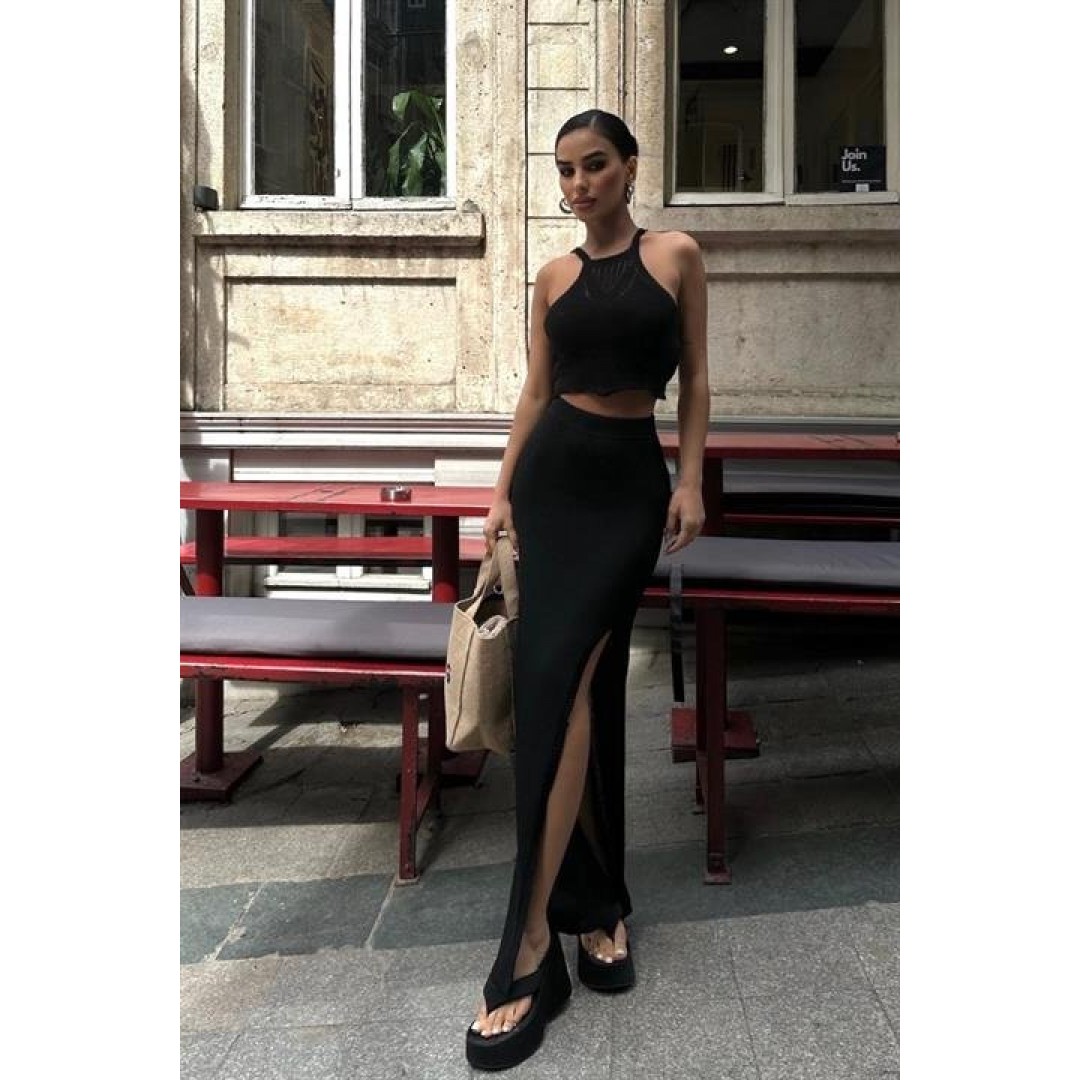 Elena Yırtmaç Detay Crop Takım 9834
