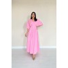 Pembe Pileli Uzun Elbise 154635 Pembe Pileli Uzun Elbise 154635