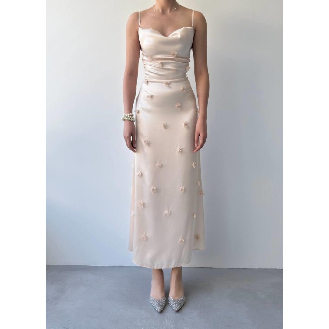Dora Çiçek Detaylı Elbise - 161366 Dora Çiçek Detaylı Elbise - 161366