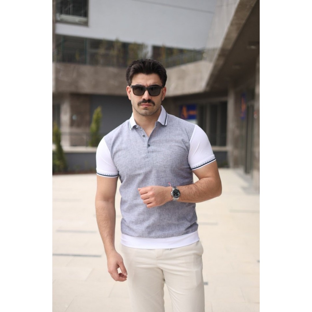 Erkek Polo Yaka Fermuar Detaylı Tişört 154556 Erkek Polo Yaka Fermuar Detaylı Tişört 154556