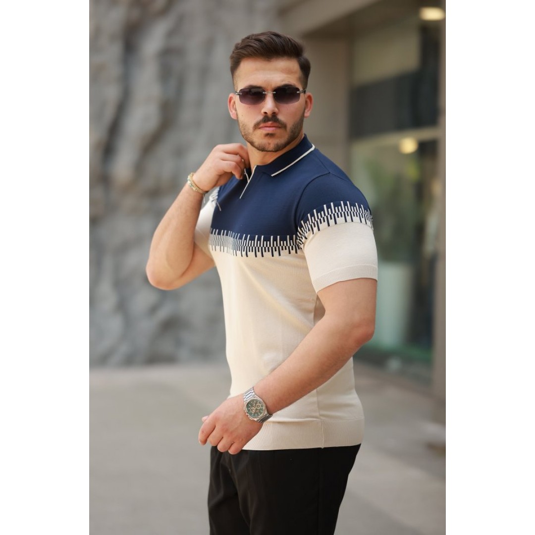 Erkek Hemşire Yaka çift Renk Kısa Kollu Tişört 163897 Erkek Hemşire Yaka çift Renk Kısa Kollu Tişört 163897
