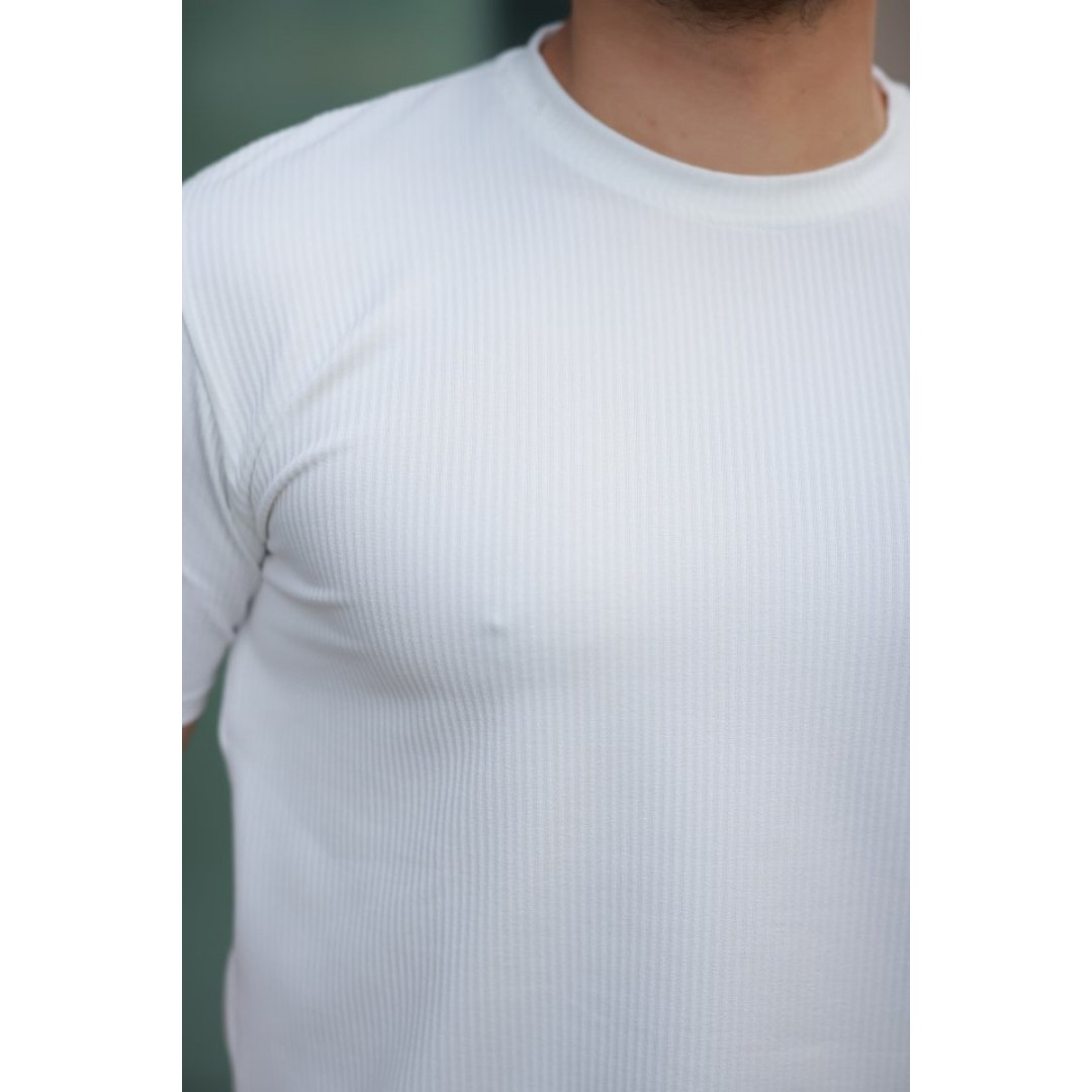 Erkek Kısa Kollu çizgi Kabartma Detaylı T-shirt 157303 Erkek Kısa Kollu çizgi Kabartma Detaylı T-shirt 157303