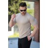 Erkek Bisiklet Yaka örgü Desenli Kısa örme Triko Kısa Kollu T-shirt 161501 Erkek Bisiklet Yaka örgü Desenli Kısa örme Triko Kısa Kollu T-shirt 161501