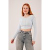Ters Dikişli Basic Bebe Mavisi Body Bluz 148081 Ters Dikişli Basic Bebe Mavisi Body Bluz 148081