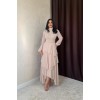 Bej Bel Detaylı Elbise - 154590 Bej Bel Detaylı Elbise - 154590