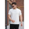 Erkek Dikey çizgili Ottoman Kumaş Kısa Kollu T-shirt 162319