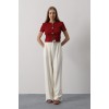 Pileli Bağcıklı Oversize Pantolon - Ekru 162828 Pileli Bağcıklı Oversize Pantolon - Ekru 162828