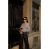 PULLU CROP KRUVAZE BLUZ - Gümüş 151192 PULLU CROP KRUVAZE BLUZ - Gümüş 151192