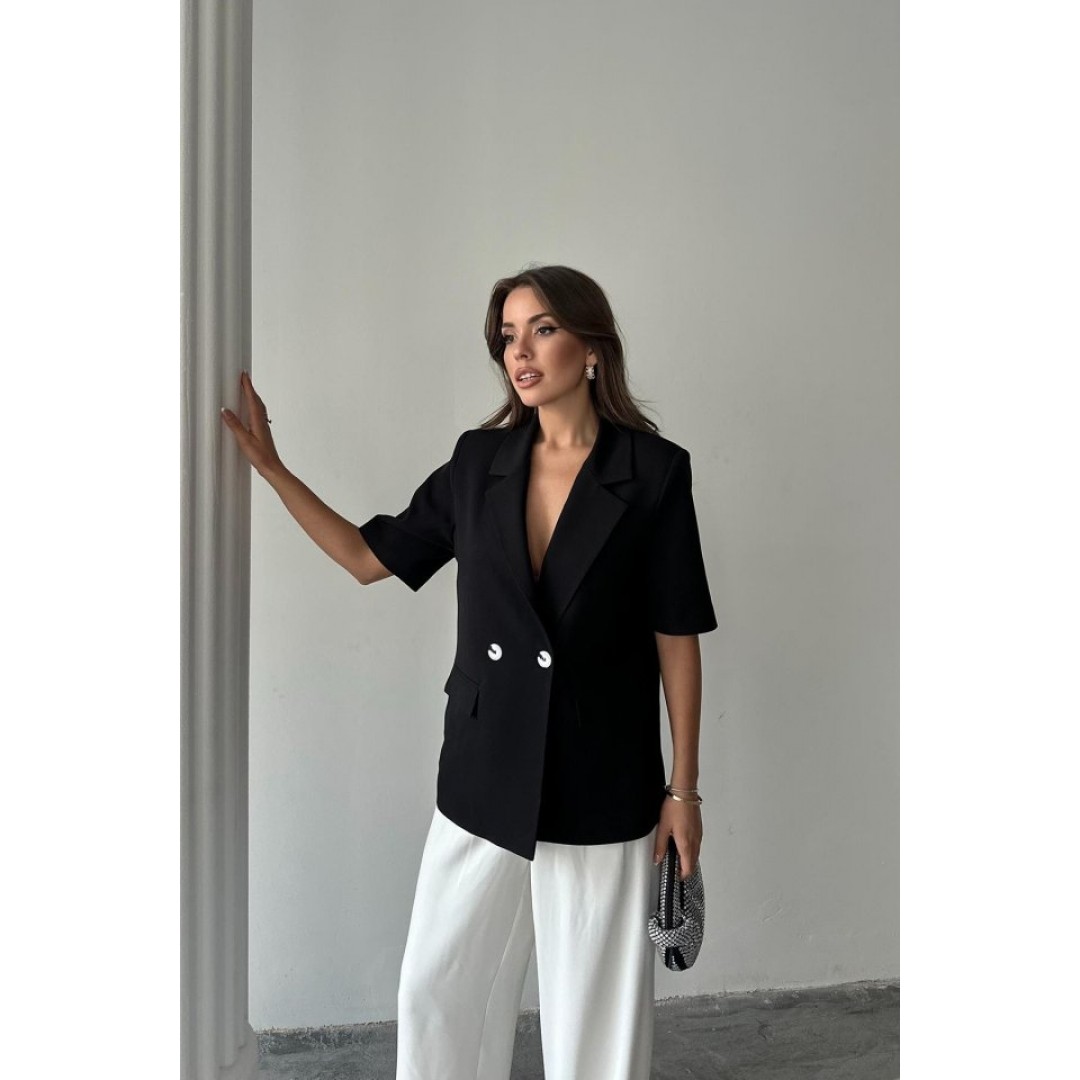 Siyah Kısa Kollu Blazer Ceket 162988 Siyah Kısa Kollu Blazer Ceket 162988