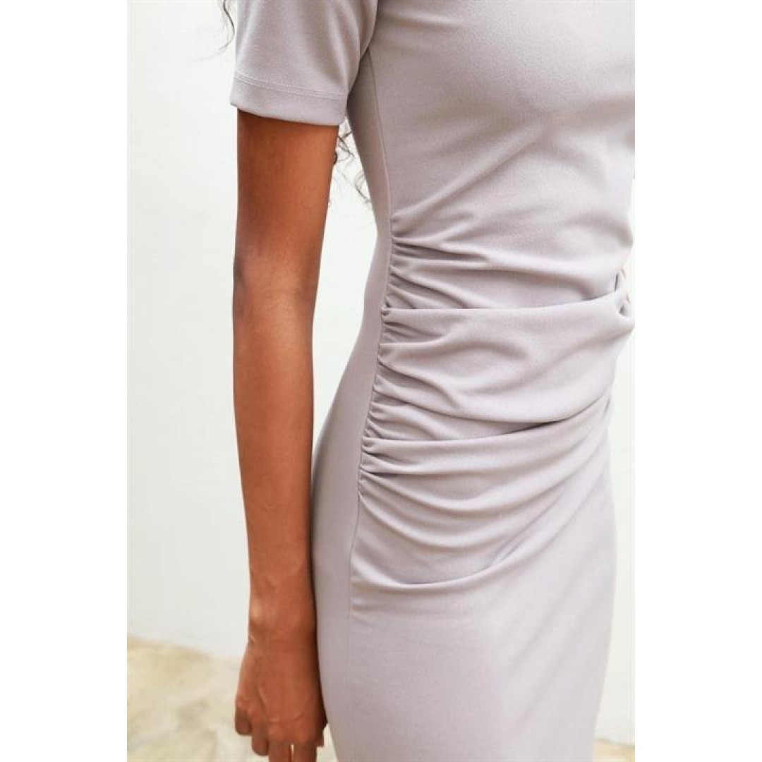Fancy Büzgülü Midi Elbise 2695-8 155671 Fancy Büzgülü Midi Elbise 2695-8 155671