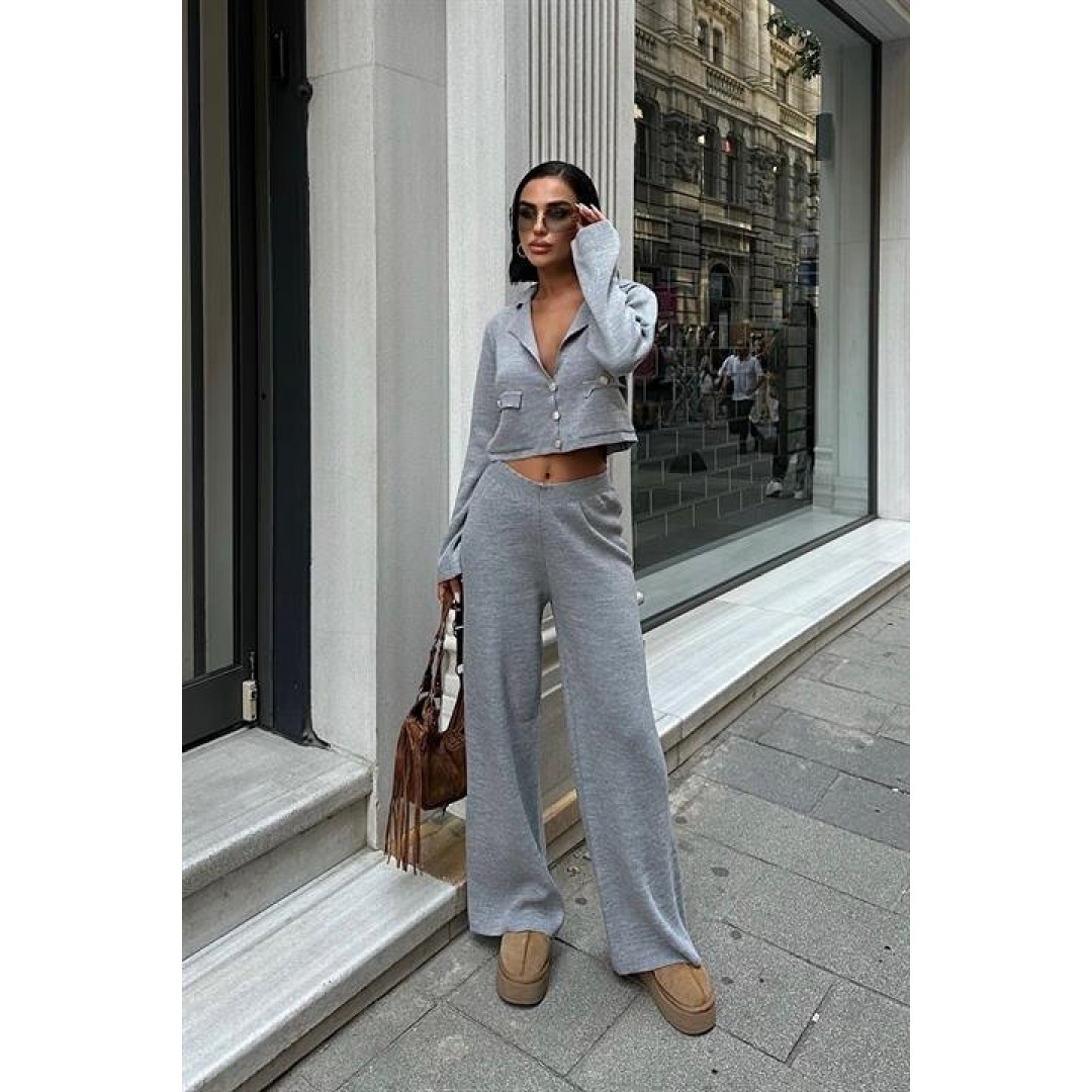 Nancy Kruveze Yaka Crop Takım 9954 - 25