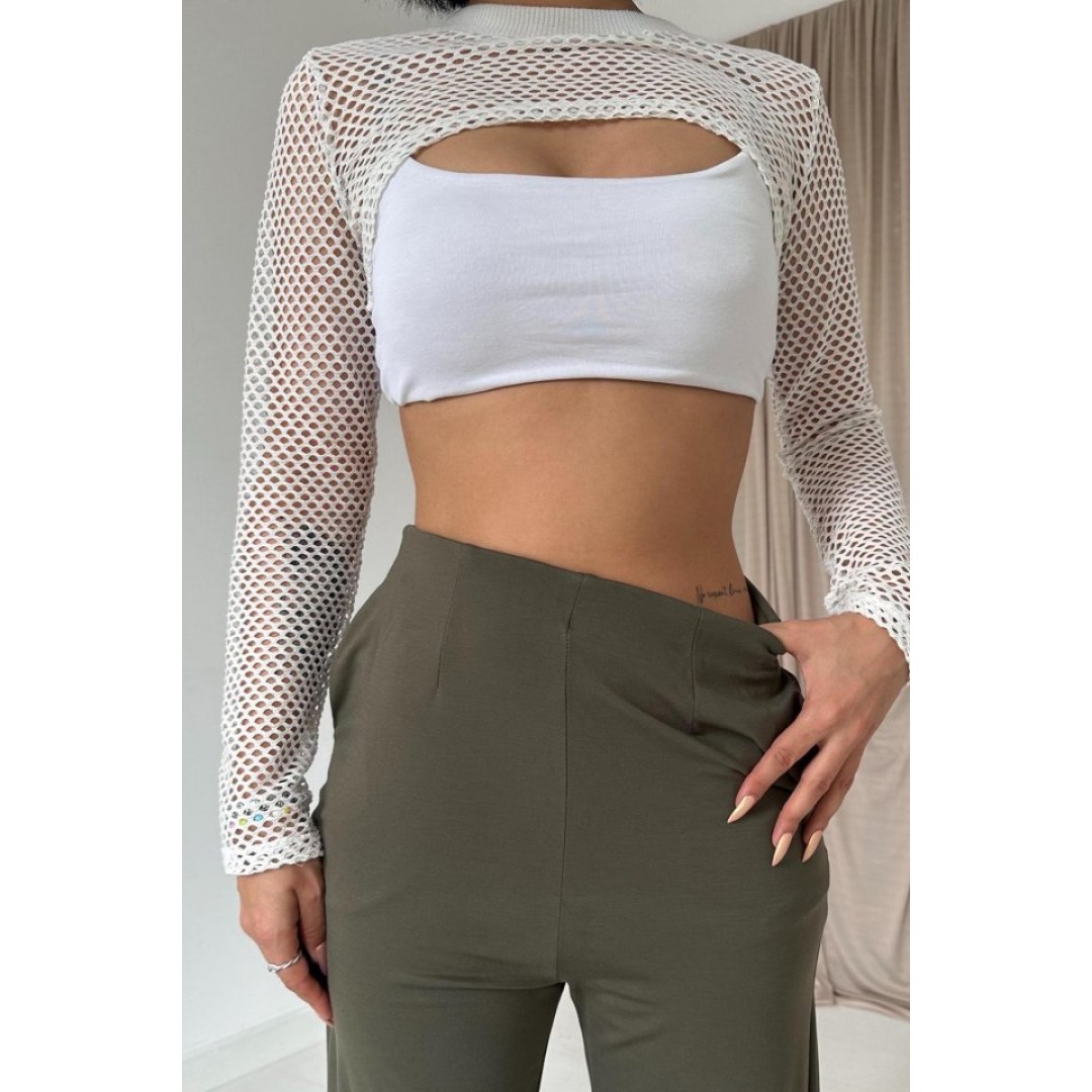 Haki Pensli Lastik Detaylı Pantolon 153052 Haki Pensli Lastik Detaylı Pantolon 153052