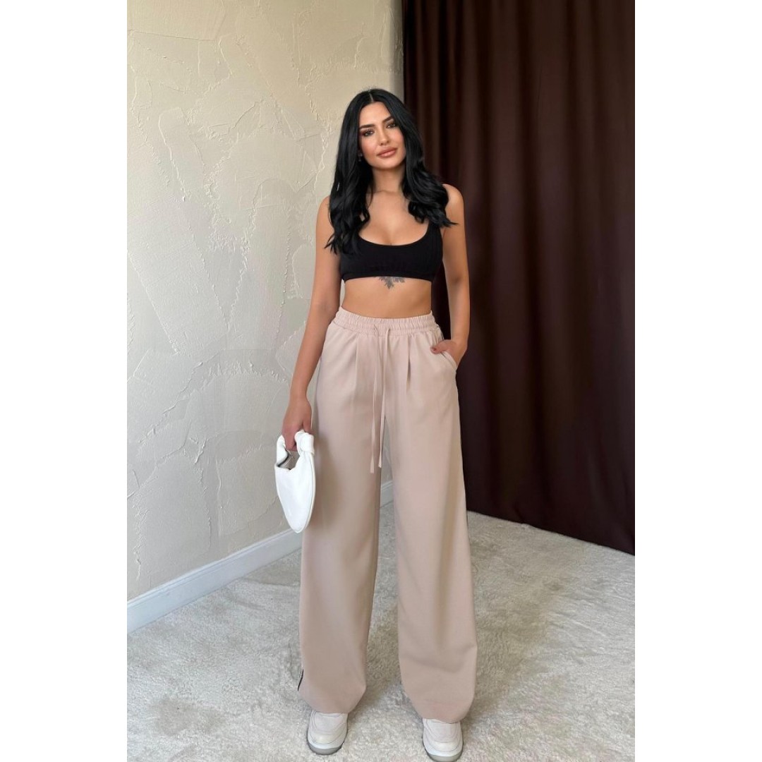 Bej Yanları Şeritli Pantolon 154206 Bej Yanları Şeritli Pantolon 154206