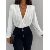Kadın Beyaz Kruvaze Yaka Sandy Bluz 135062 Kadın Beyaz Kruvaze Yaka Sandy Bluz 135062
