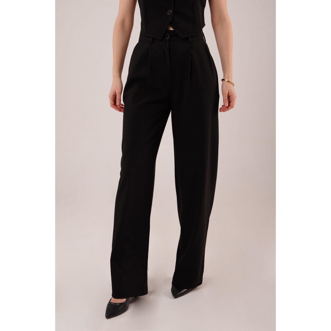 Premium Model Oturtmalı Siyah Pantolon - 147526 Premium Model Oturtmalı Siyah Pantolon - 147526